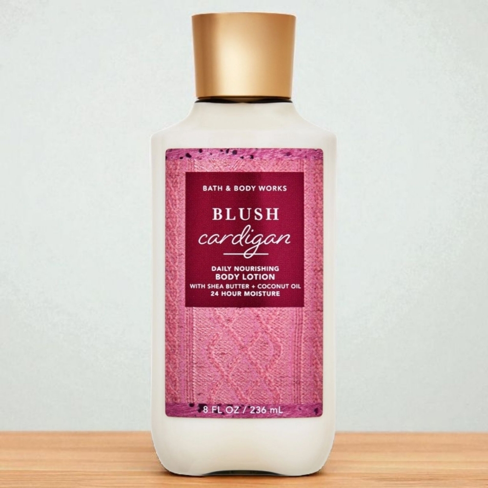 BATH AND BODY WORKS BLUSH CARDIGAN BODY L O T I O N 8 O Z NEW
